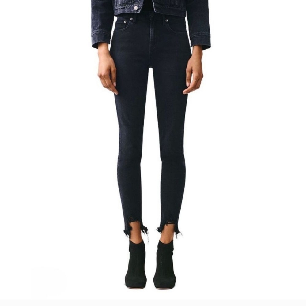 Agolde sophie black crop jeans size 25